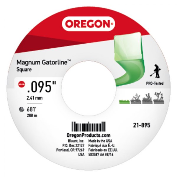 Oregon® - Gatorline™ 681' x 0.095" Green Square Trimmer Line