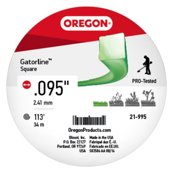 Oregon® - Gatorline™ 113' x 0.095" Green Square Trimmer Line