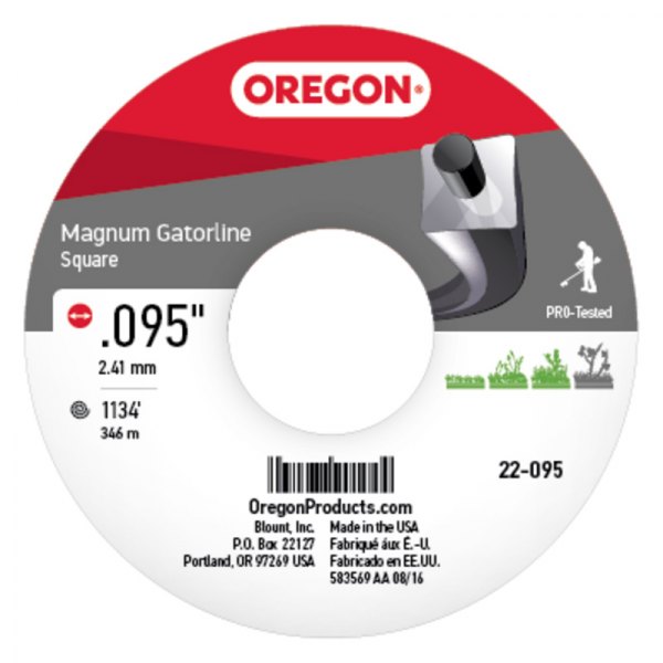 Oregon® - Magnum Gatorline™ 1134' x 0.095" Gray Square Trimmer Line