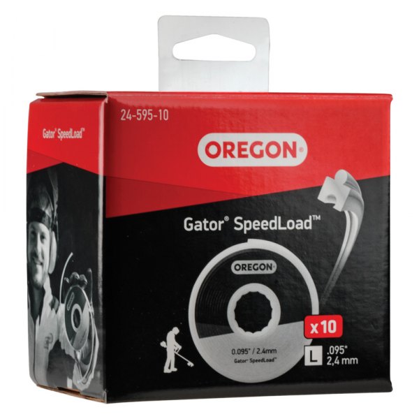 Oregon® - Gator™ SpeedLoad™ 10 Pieces 276" x 0.095" Clear Square Trimmer Pre-Cut Cartridge Lines