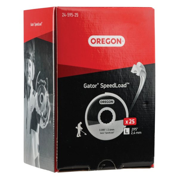 Oregon® - Gator™ SpeedLoad™ 25 Pieces 276" x 0.095" Clear Square Trimmer Pre-Cut Cartridge Lines