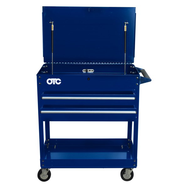 OTC® - 33.25" x 20" x 39.5" Blue Steel 2-Drawer 1-Shelf Service Cart