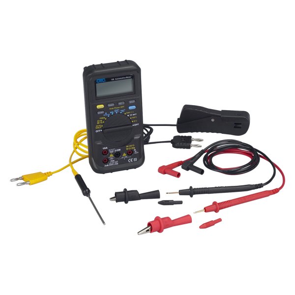 OTC® - 100 Series Auto Ranging Multimeter (AC/DC Voltage, AC/DC Current, Resistance, Capacitance, Frequency, Dwell Angle, RPM, Duty Cycle, Temperature Measurement)