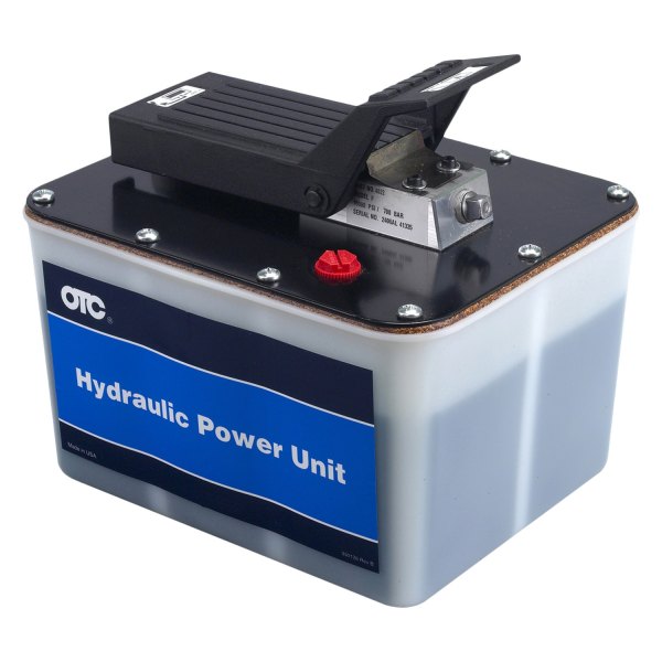 OTC® - 442 cu in 2-Speed Air Operated Foot Hydraulic Pump with Plastic Reservoir