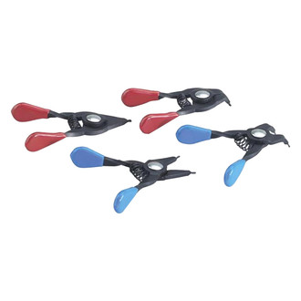 OTC® - 4-piece 45° Straight & Bent 0.038" 1 mm Fixed Tips Internal/External Spring Loaded Mini Snap Ring Pliers Set