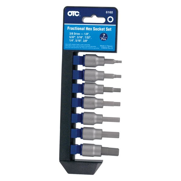 OTC® - 3/8" Drive SAE Hex Bit Socket Set 7 Pieces