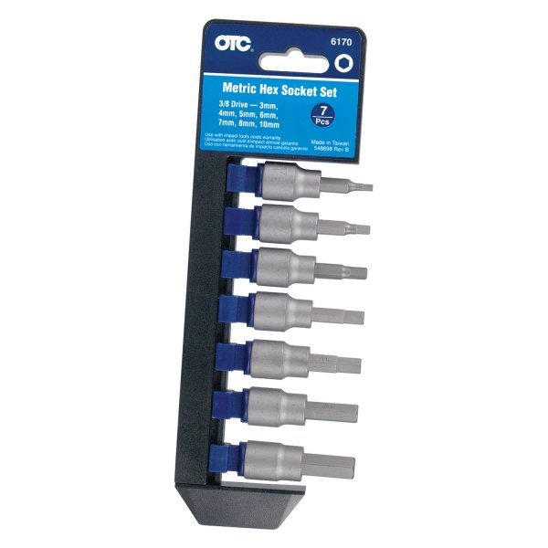 OTC® - 3/8" Drive Metric Hex Bit Socket Set 7 Pieces