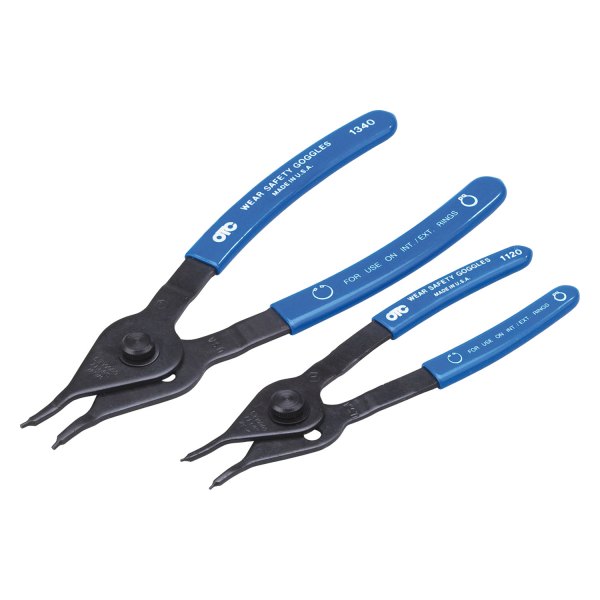 OTC® - 2-piece Straight 0.038" to 0.070" Fixed Tips Internal/External Snap Ring Pliers Set