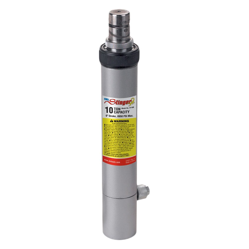 OTC® 9110B 10 t 6" Stroke Single Speed Hydraulic Ram with Half Coupler