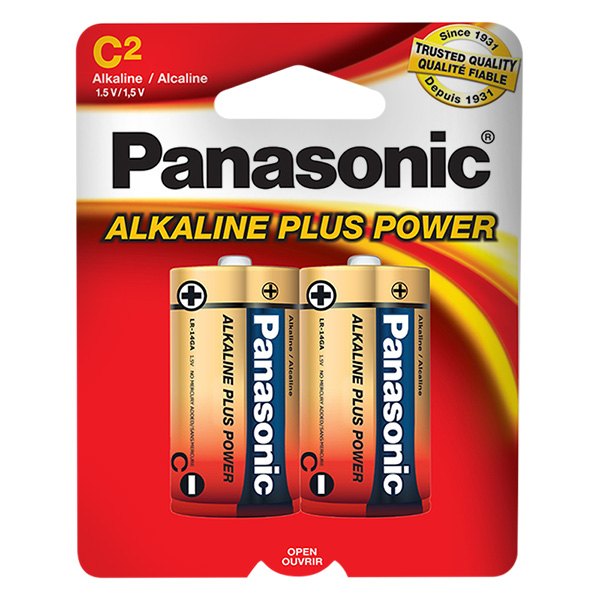 Panasonic® - Plus Power™ C 1.5 V Alkaline Batteries (2 Pieces)