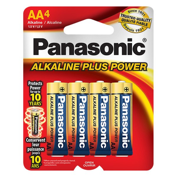 Panasonic® - Plus Power™ AA 1.5 V Alkaline Batteries (4 Pieces)