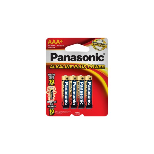 Panasonic® - Plus Power™ AAA 1.5 V Alkaline Batteries (4 Pieces)