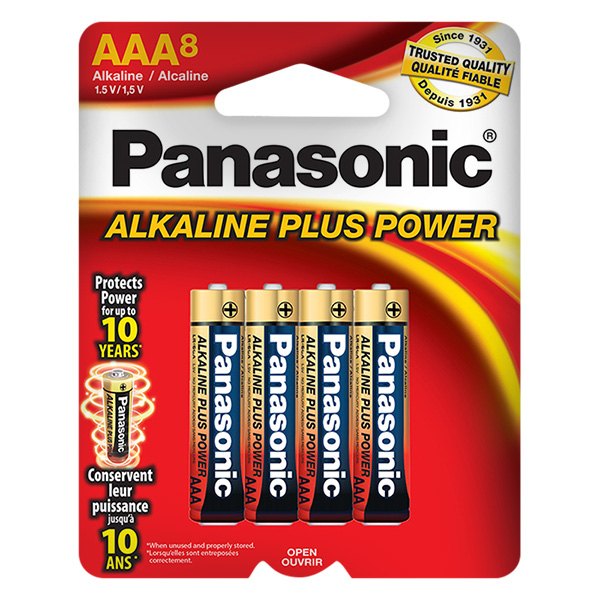 Panasonic® - Plus Power™ AAA 1.5 V Alkaline Batteries (8 Pieces)