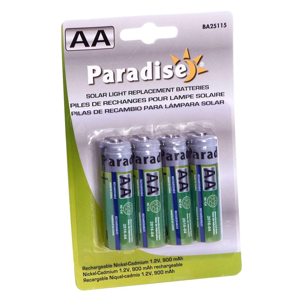 rechargeable solar aa 900mah batteries