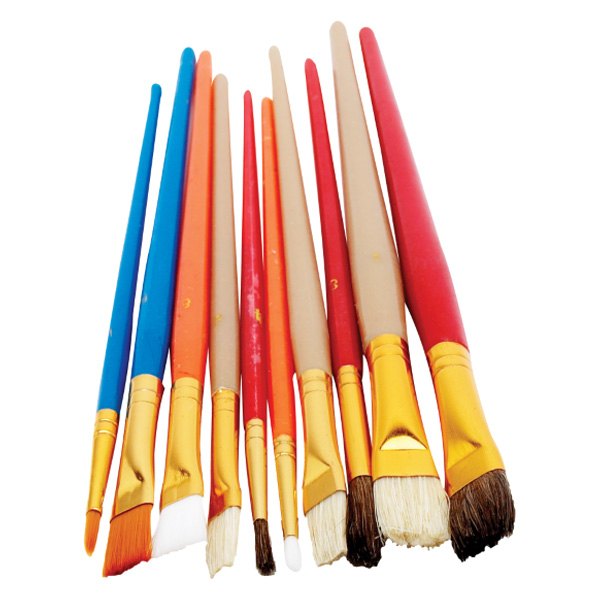 Performance Tool® - Project Pro™ 10-piece Flat/Pointed Touch-Up Paint Brush Set