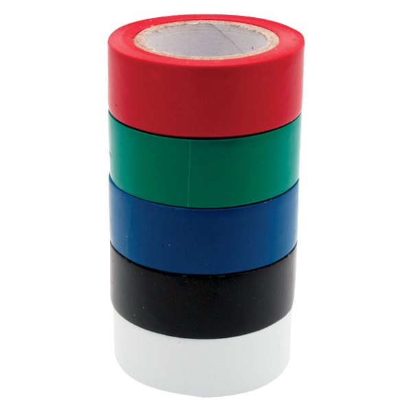 Performance Tool® - Project Pro™ 5-Piece 60' x 0.75" Multi-Color Electrical Tape Set