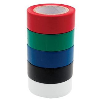 Performance Tool® - Project Pro™ 5-Piece 60' x 0.75" Multi-Color Electrical Tape Set