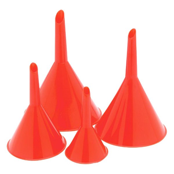 Performance Tool® - ProjectPro™ 4-Piece Red Plastic Funnel Set