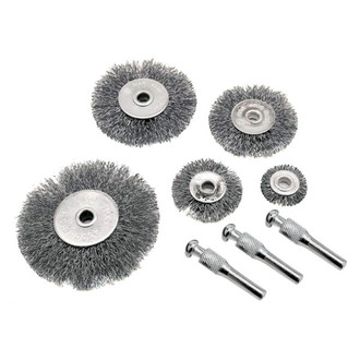 Performance Tool® - Project Pro™ 5-Piece Steel Crimped Wheel Brush Set