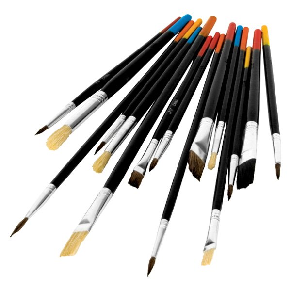 Performance Tool® - Project Pro™ 15-piece Flat/Pointed Touch-Up Paint Brush Set
