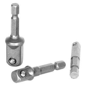 Performance Tool® - Project Pro™ 2" Hex to Square Power Socket Adapter Set (3 Pieces)
