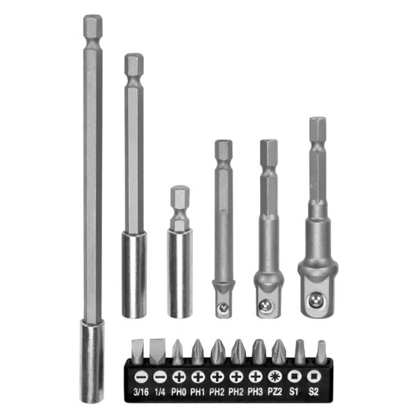 Performance Tool® - Bit Set with Socket Adapters (16 Pieces)
