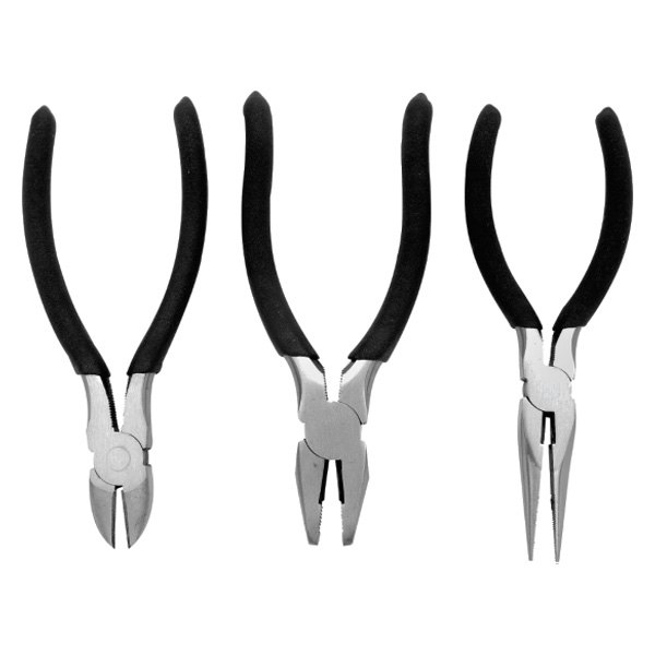 Performance Tool® - 3-piece 6" Dipped Handle Mixed Pliers Set