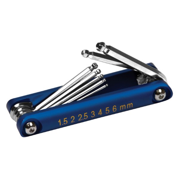 Performance Tool® - 8-Piece 1.5 to 8 mm Metric Ball End Folding Hex Keys