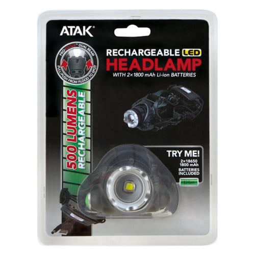 atak 500 lumen rechargeable flashlight Performance Tool 560 500 Lm Rechargeable Headlamp