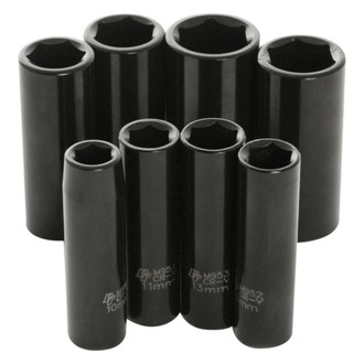 Performance Tool® - 3/8" Drive Metric 6-Point Deep Impact Socket Set (8 Pieces)