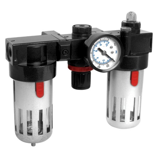 Performance Tool® - 3-in-1 Control Air Filter/Regulator/Lubricator with Gauge