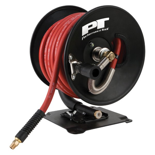 Performance Tool® M672 - Air Hose Reel with Rubber 3/8 x 50' Air Hose