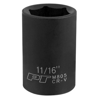 Performance Tool® - 1/2" Drive 11/16" 6-Point Standard Impact Socket