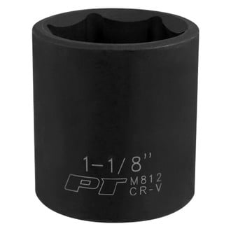 Performance Tool® - 1/2" Drive 1-1/8" 6-Point Standard Impact Socket