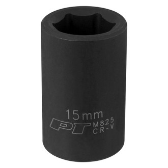 Performance Tool® - 1/2" Drive 15 mm 6-Point Standard Impact Socket