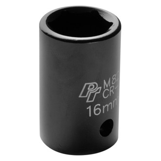Performance Tool® - 1/2" Drive 16 mm 6-Point Standard Impact Socket