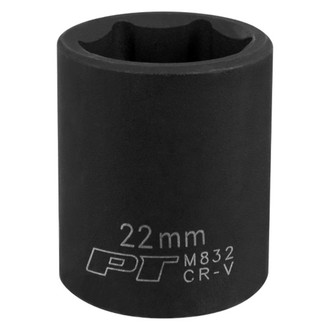 Performance Tool® - 1/2" Drive 22 mm 6-Point Standard Impact Socket