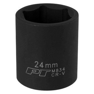 Performance Tool® - 1/2" Drive 24 mm 6-Point Standard Impact Socket