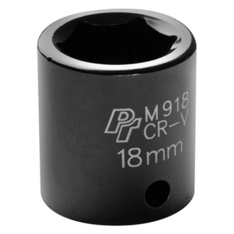 Performance Tool® - 3/8" Drive 18 mm 6-Point Standard Impact Socket
