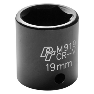 Performance Tool® - 3/8" Drive 19 mm 6-Point Standard Impact Socket