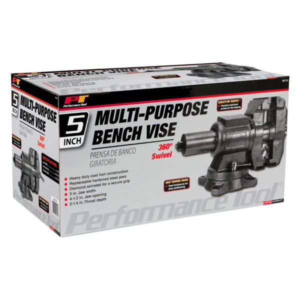 Performance Tool® MV10 41/2" Flat and Pipe Jaws Rotating Head Swivel