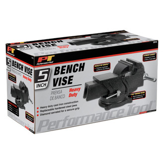 Performance Tool® - 5" Flat Jaws Swivel Base Vise