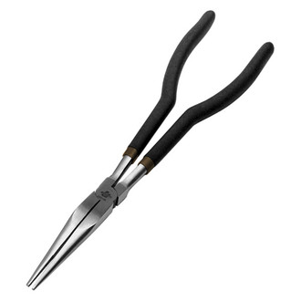 Performance Tool® - 11" Box Joint Bent Jaws Dipped Handle Long Reach Needle Nose Pliers