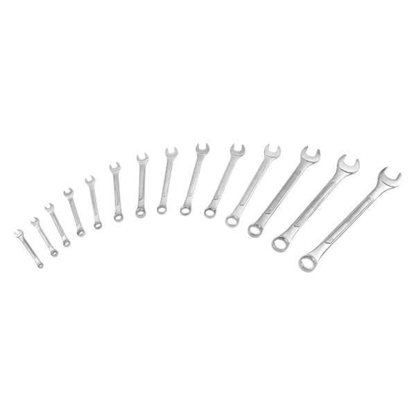 Performance Tool® - 14-piece 6 to 22 mm 12-Point Straight Head Full Polished Combination Wrench Set