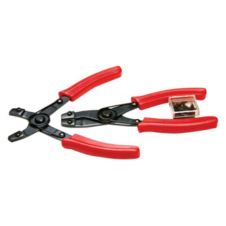 Performance Tool® - 10-piece 45°/90° Straight & Bent 1 to 1.4 mm Replaceable Tips Internal/External Spring Loaded Snap Ring Pliers Kit