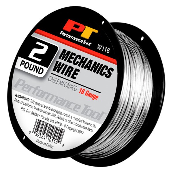 Performance Tool® - 25' x 1/16" Steel Black Mechanics Wire Spool