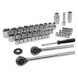 Performance Tool® - Mixed Drive Size SAE/Metric Ratchet and Socket Set, 52 Pieces