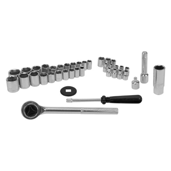 Performance Tool® - Mixed Drive Size SAE/Metric Ratchet and Socket Set, 40 Pieces