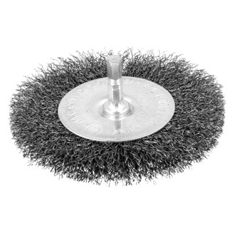 Performance Tool® - 4" Coarse Steel Crimped Wheel Brush