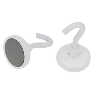 Performance Tool® W12510 - 2-piece Up to 9 lb White Enamel Magnetic Hooks Set
